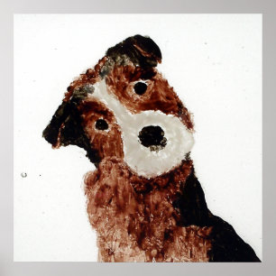 Póster Cortador de Pintura de Cão