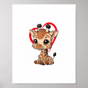 Poster Cortar Littele Girafa Homens Adultos Girafa L
