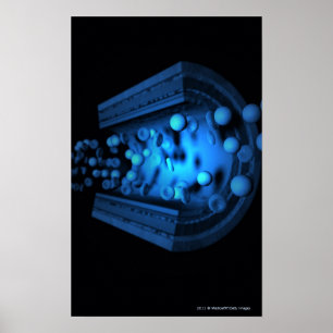 Poster Corte a ideia dos glóbulos em uma artéria