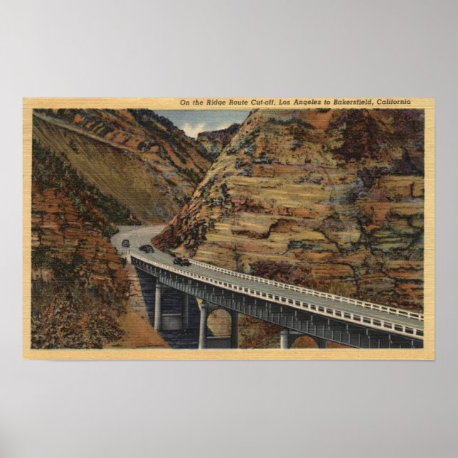 Póster Corte de Ridge Route, indo para Bakersfield (Frente)