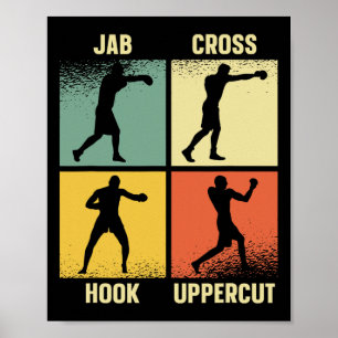 Poster Corte Superior De Gancho Cruzado Do Jab - Gri Gráf