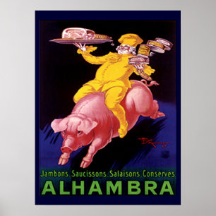 POSTER CORTES A FRIO DE VINTAGEM COLORIDA QUE JANTAM POST