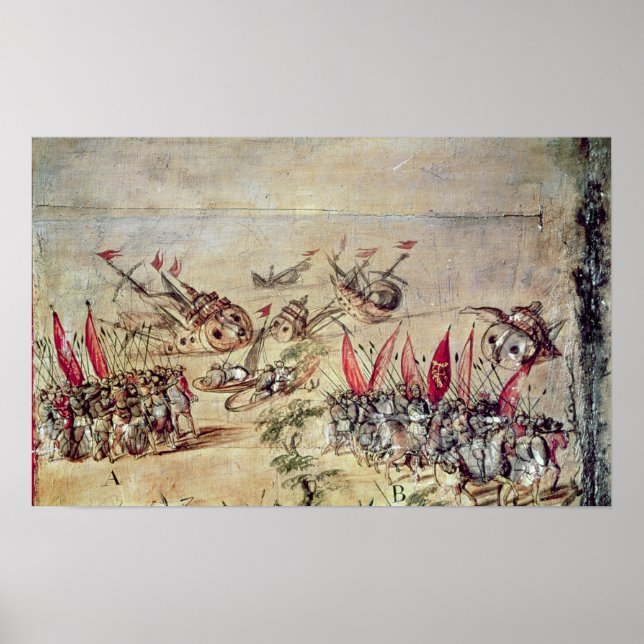 Poster Cortes afundando sua frota na costa de (Frente)