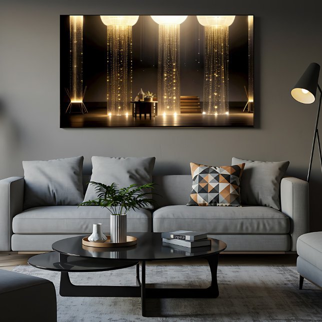 Poster Cortina de Luz Dourada (Criador carregado)