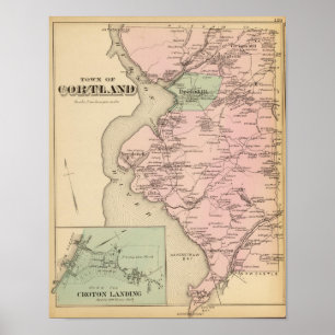 Póster Cortland, aterragem do Croton, New York