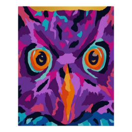 Póster Coruja abstrata