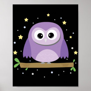 Poster Coruja bonita à noite