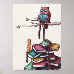 Poster Coruja da leitura