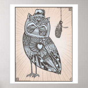 Póster Coruja da pena