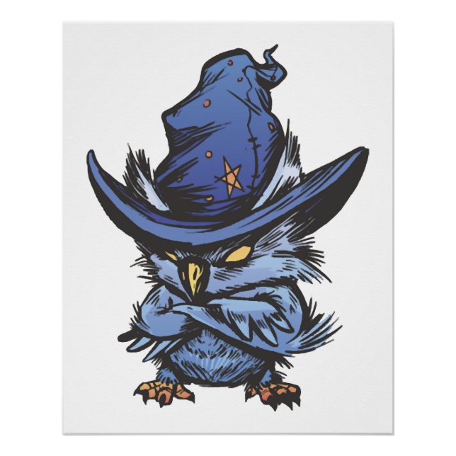Póster coruja de Halloween  (Frente)
