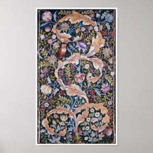 Poster Coruja e Flores, William Morris