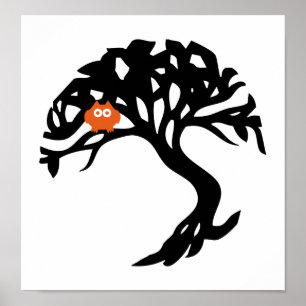 Póster Coruja Laranja