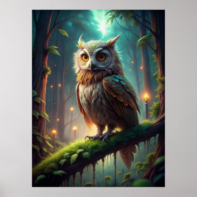 Poster Coruja na Floresta (Frente)