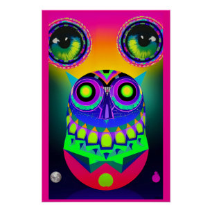 Póster Coruja o tempo assistindo