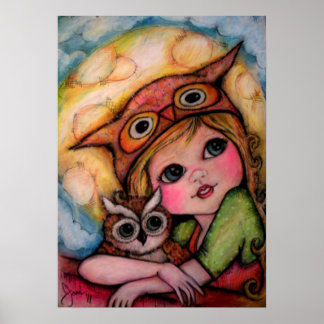 Póster Coruja Só Tem Olhos Para Você - Arte Coruja