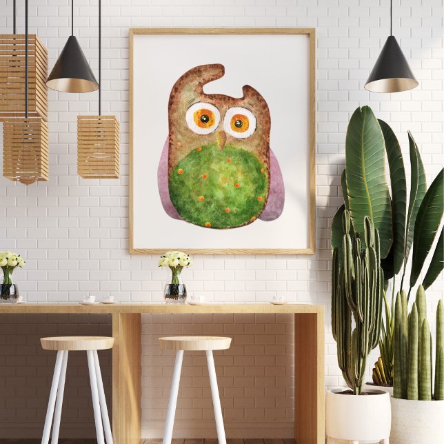 Poster Coruja verde-acastanhada (Criador carregado)