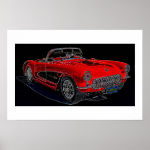Póster Corveta 1957