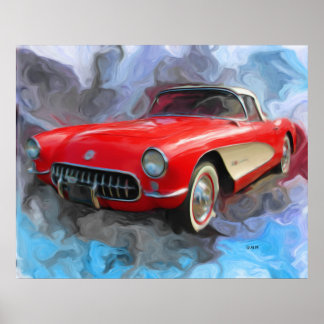 Poster Corvette 1957