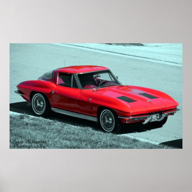 Poster Corvette 1963 (Frente)