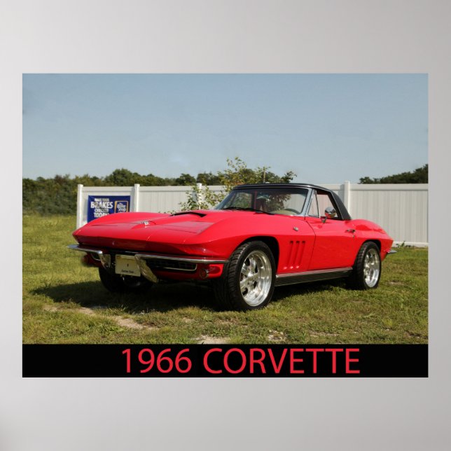 Póster Corvette 1966 (Frente)
