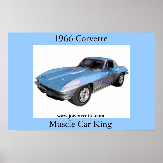 Póster Corvette 1966 (Frente)
