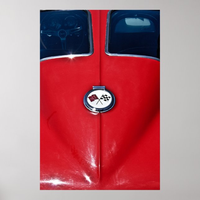 Póster Corvette Sting Ray 1963 (Frente)