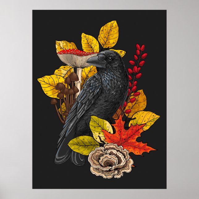 Poster Corvo de outono 2 (Frente)