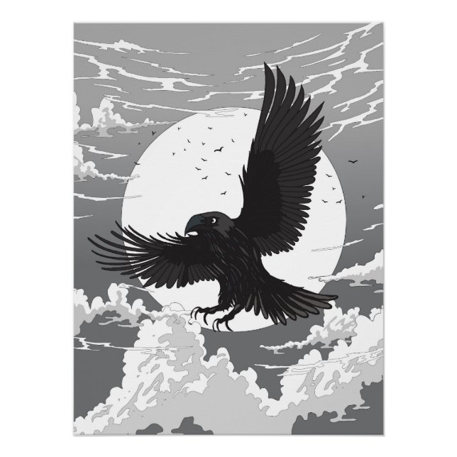 Póster Corvo E A Lua (Frente)