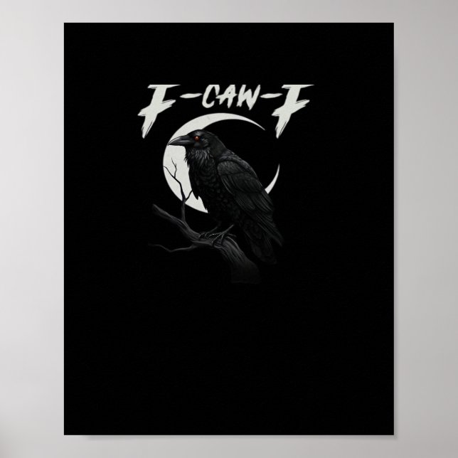 Poster Corvo Engraçado Estilo Clássico Retro (Frente)