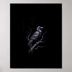 Poster Corvo F-Caw-F Pássaro Engraçado Dizendo Humor Meme