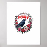 Corvo Gótico Engraçado Halloween F-Caw-F Vintage