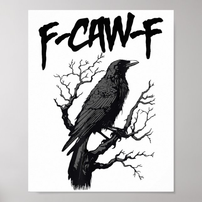 Poster Corvo Negro, Pássaro Negro Engraçado-F (Frente)