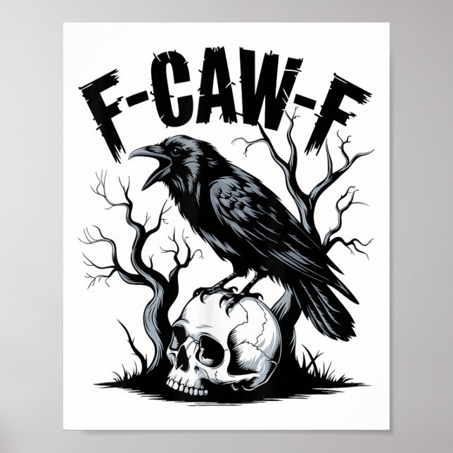 Poster Corvo Negro, Pássaro Negro Engraçado-F (Frente)