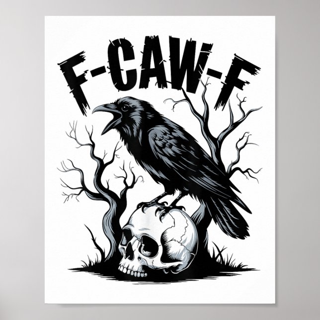 Poster Corvo Negro, Pássaro Negro Engraçado-F (Frente)