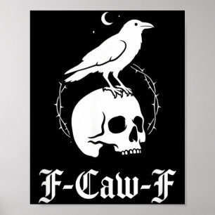 Poster Corvo Preto Corvo Preto Pássaro Arte Gótica Humor 