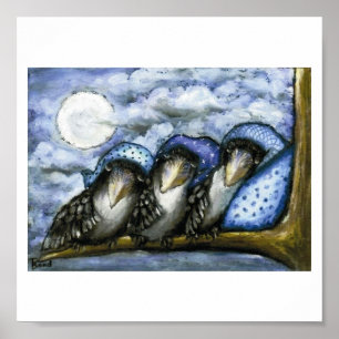 Póster corvos para dormir