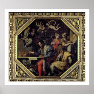 Póster Cosimo mim de Medici (1519-74) que planeia os