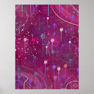 Poster Cosmic Berry Picking: Abstract Art