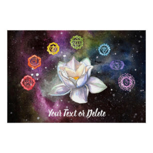 Póster *~* Cosmic Celestial Chakra Cosmos Art Poster