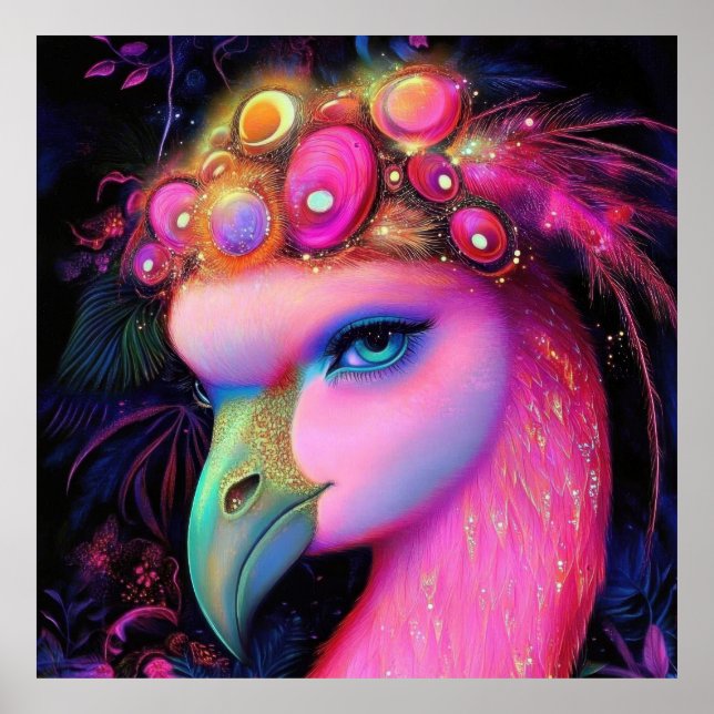 Poster Cosmic Flamingo Queen (Frente)