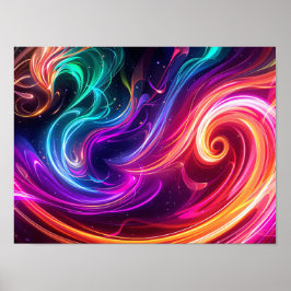 Poster Cosmic Flowing Swirls