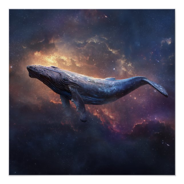 Póster Cosmic Humpback Whale (Frente)