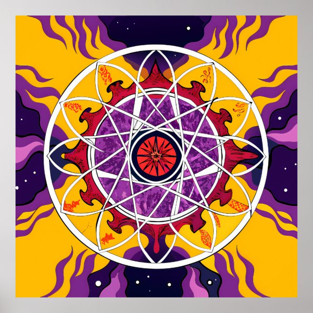 Poster Cosmic Mandala (Frente)