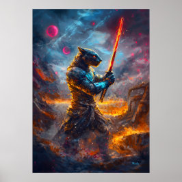 Poster Cosmic Panther Samurai – Mestre da Lâmina Celestia
