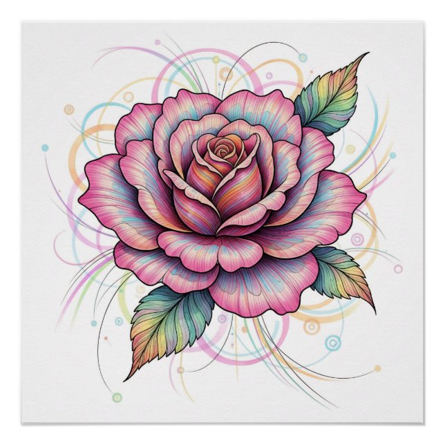 Póster Cosmic Rose (Frente)