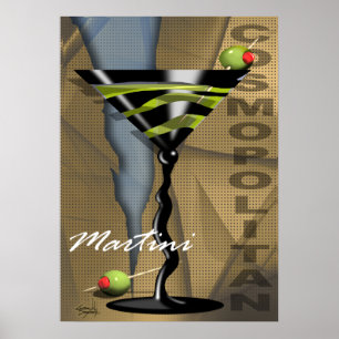 Poster Cosmopolitan Martini art deco