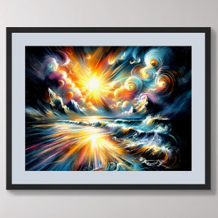 Poster Cosmos Misteriosos de Desenho de Pastel
