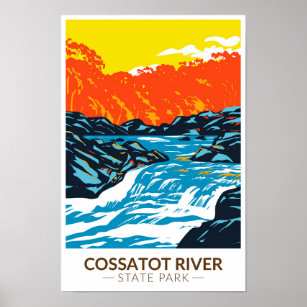 Poster Cossatot River State Park Arkansas Vintage