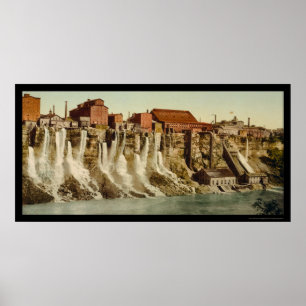 Póster Costa americana Niagara 1900 dos moinhos