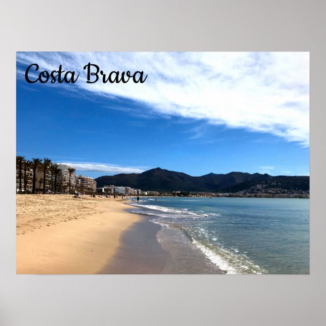 Poster Costa Brava, Espanha - Fotografia de praia (Frente)